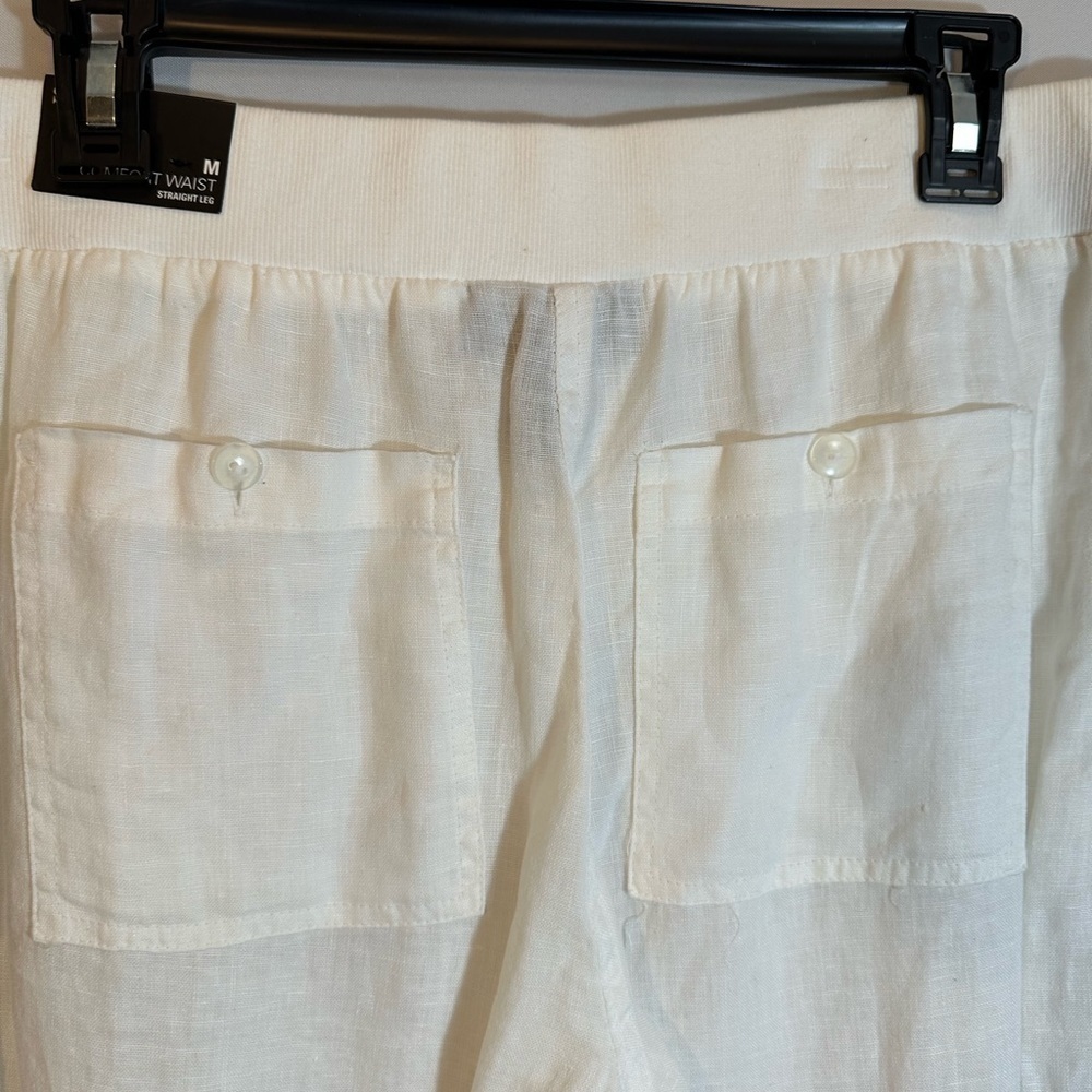 Style & Co Womens Size M 100% Linen Comfort Elastic Waistband Drawstring Tie - Picture 11 of 14